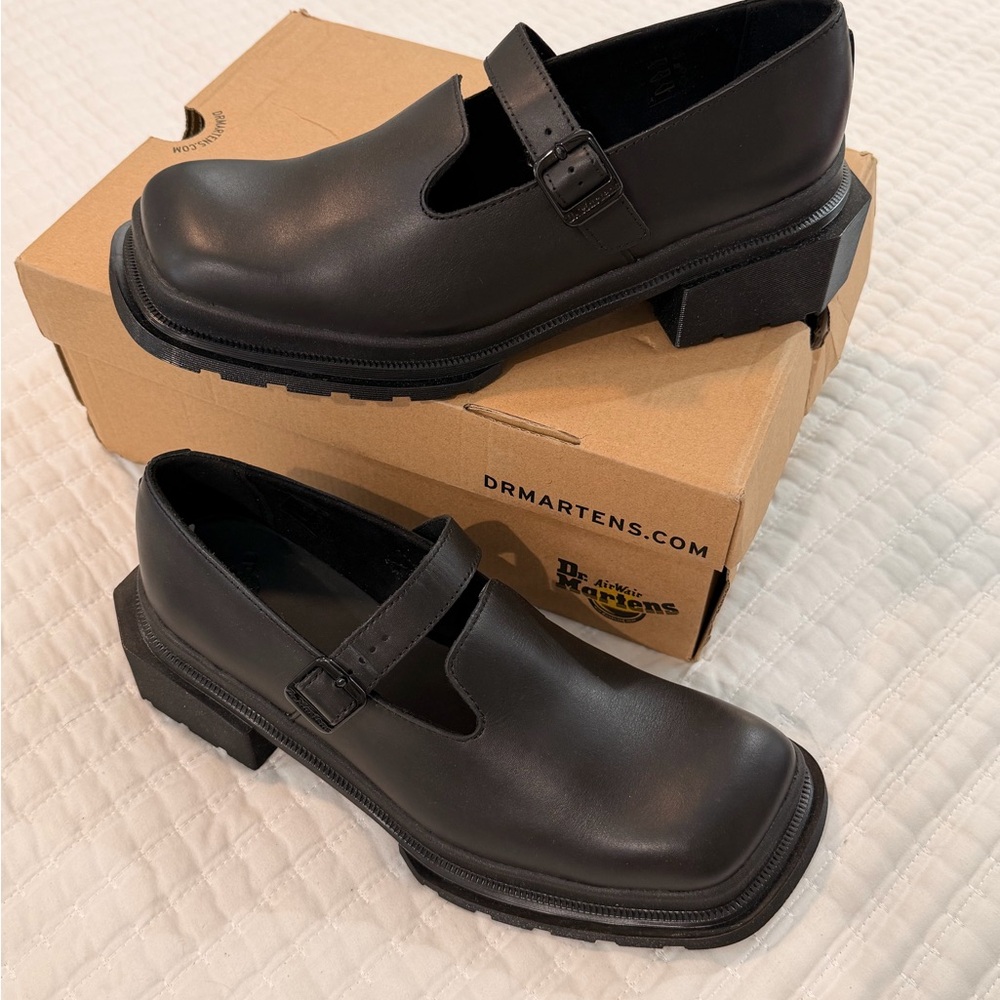 Dr. Martens Black Leather Mary Janes Maybole Size 10